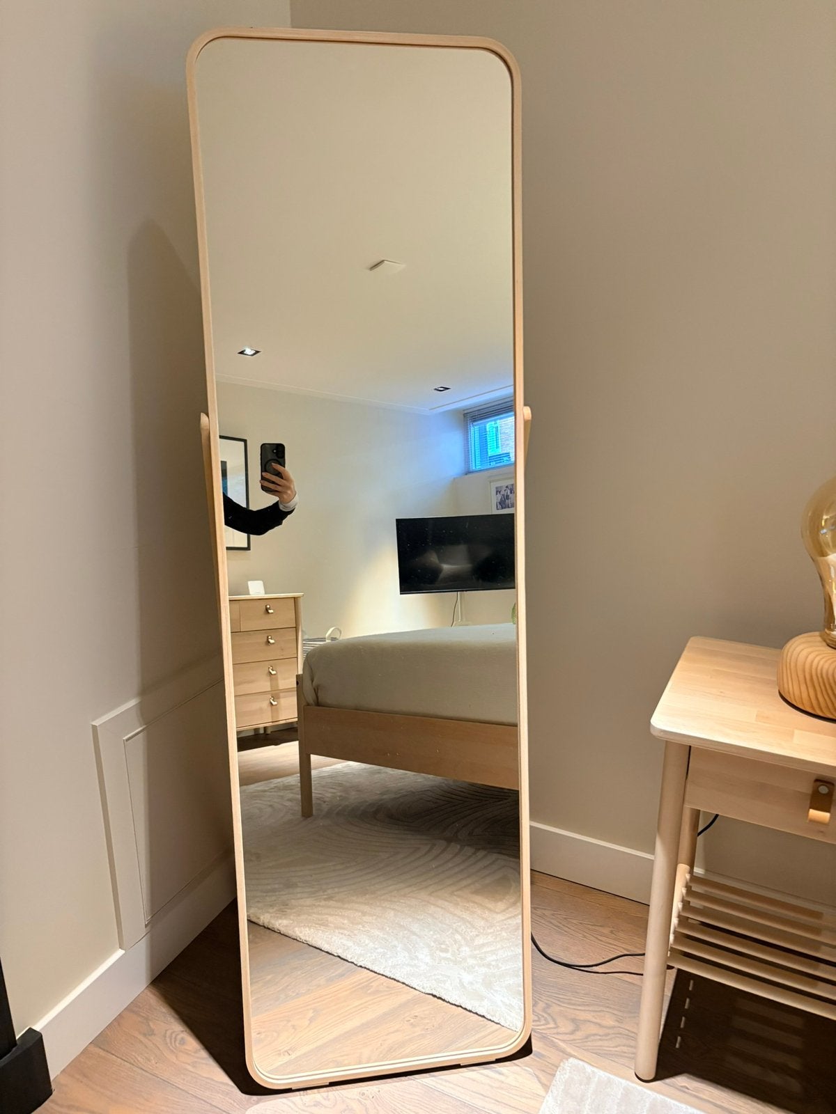 Floor standing mirror, Ophalen, Zo goed als nieuw, Rechthoekig