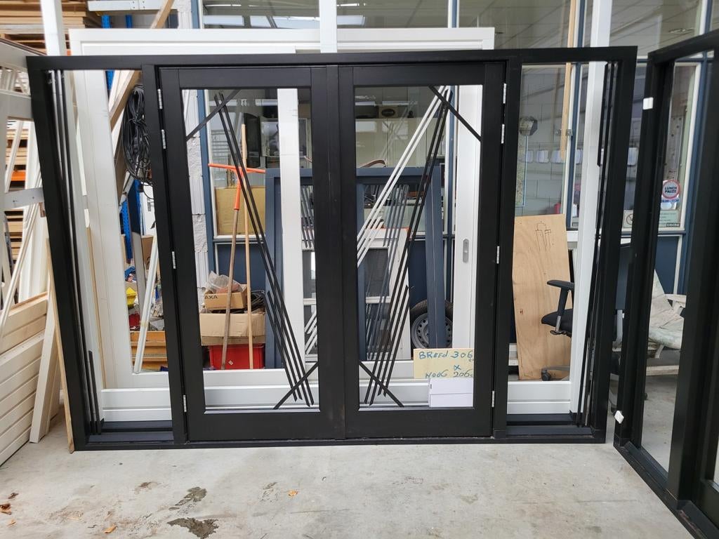 Hardh tuindeuren afmeting bre 206 x h 206 cm deur is 2x 83 c, Doe-het-zelf en Verbouw, Kozijnen en Schuifpuien, Deurkozijn, 225 cm of meer