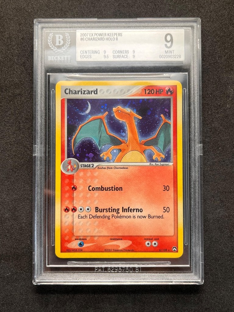 Charizard EX Power Keepers BGS 9, Ophalen of Verzenden, Zo goed als nieuw, Losse kaart, Foil