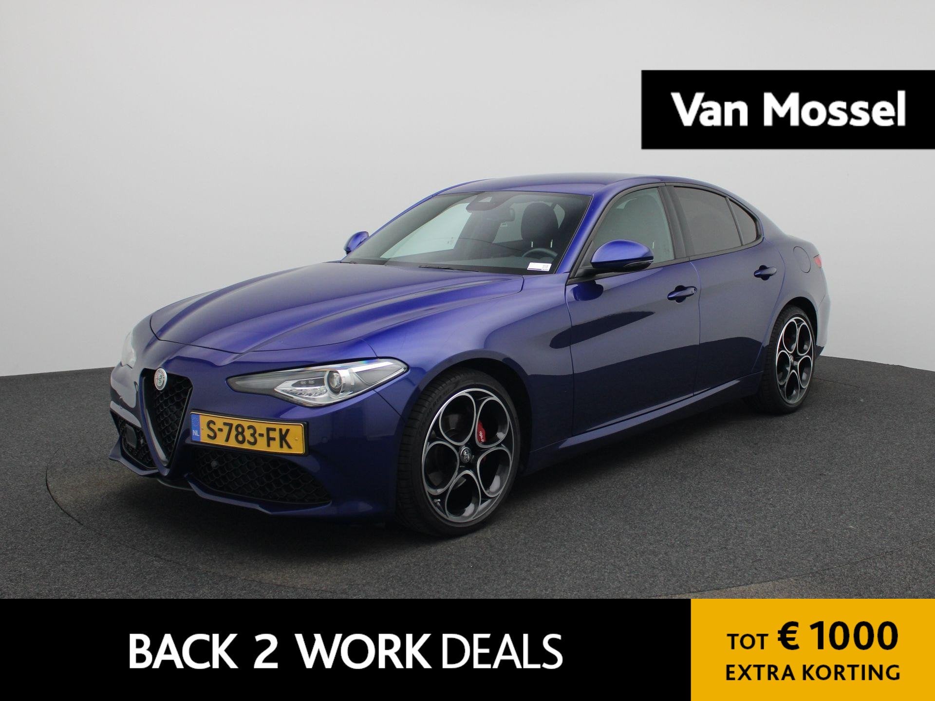Alfa Romeo Giulia 2.0T Sprint | Automaat | Apple Carplay/And, Auto's, Automaat, Achterwielaandrijving, Blauw, Leder en Stof