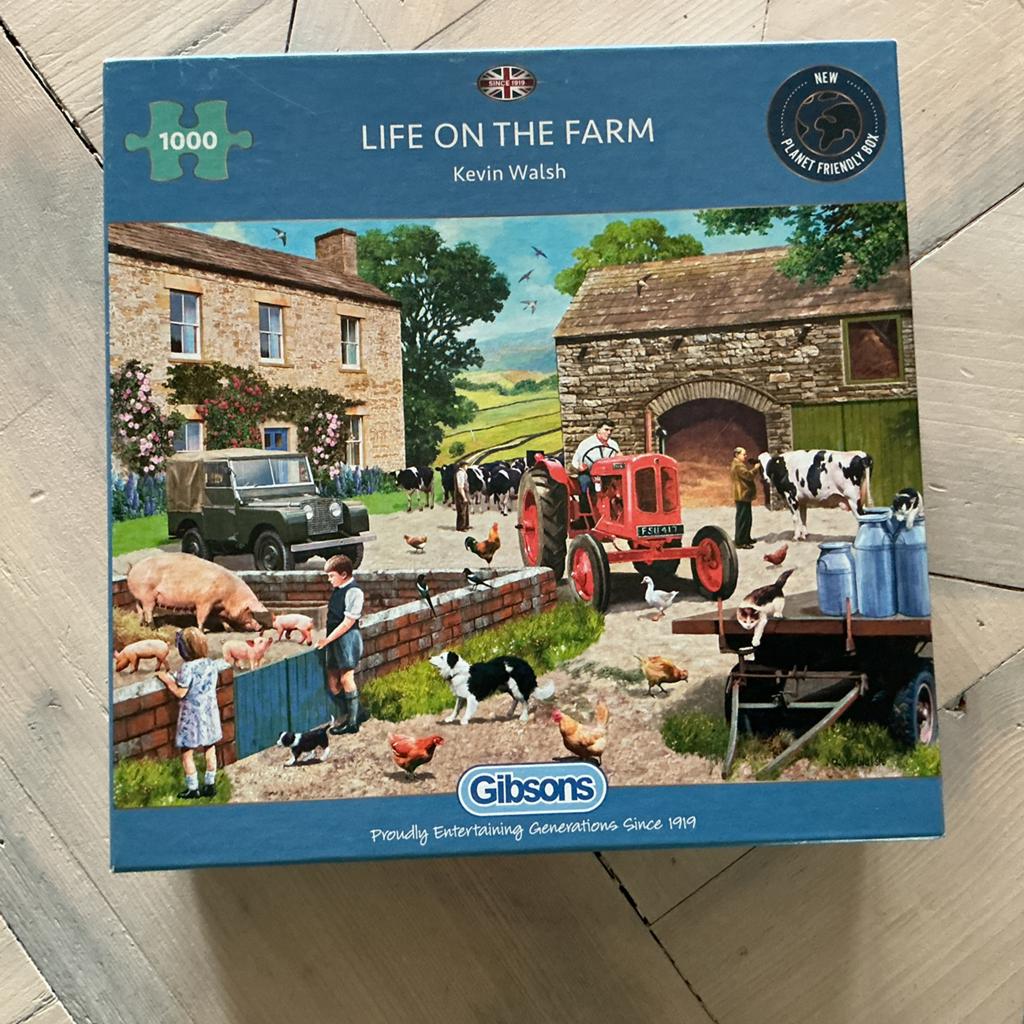 Gibsons legpuzzel 1000 stukjes - Life on the Farm, Ophalen of Verzenden, 500 t/m 1500 stukjes, Zo goed als nieuw, Legpuzzel