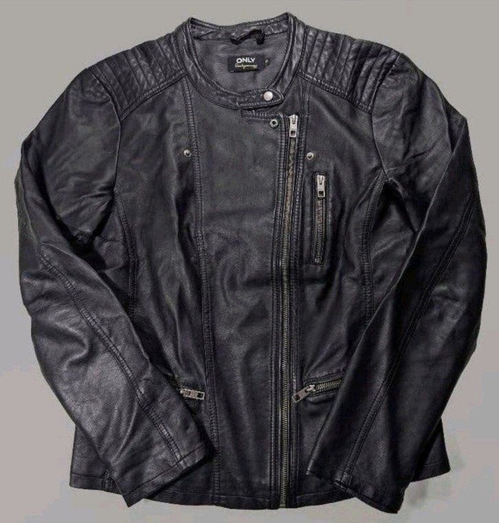 ONLY dames biker jack zwart | leatherlook | licht gebruikt, Ophalen of Verzenden, Zo goed als nieuw, Zwart