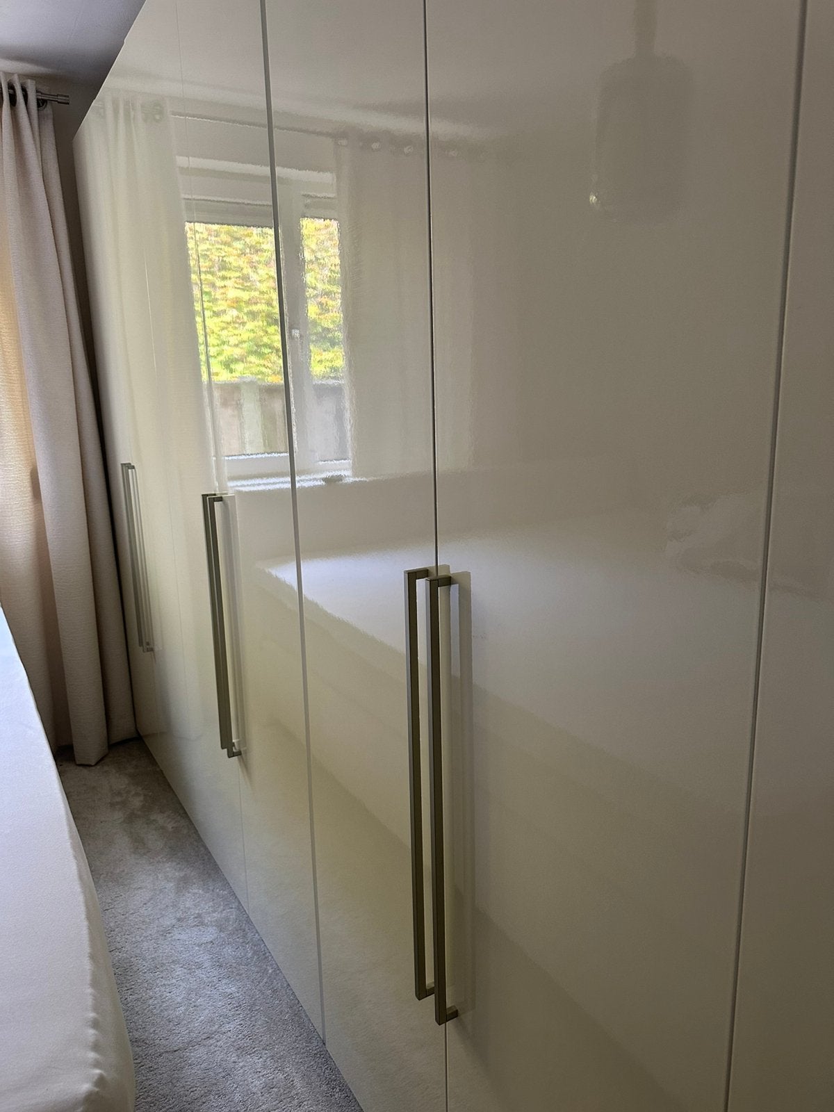 Kledingkast gebroken wit hoogglans., Ophalen, Overige materialen, 200 cm of meer, Zo goed als nieuw