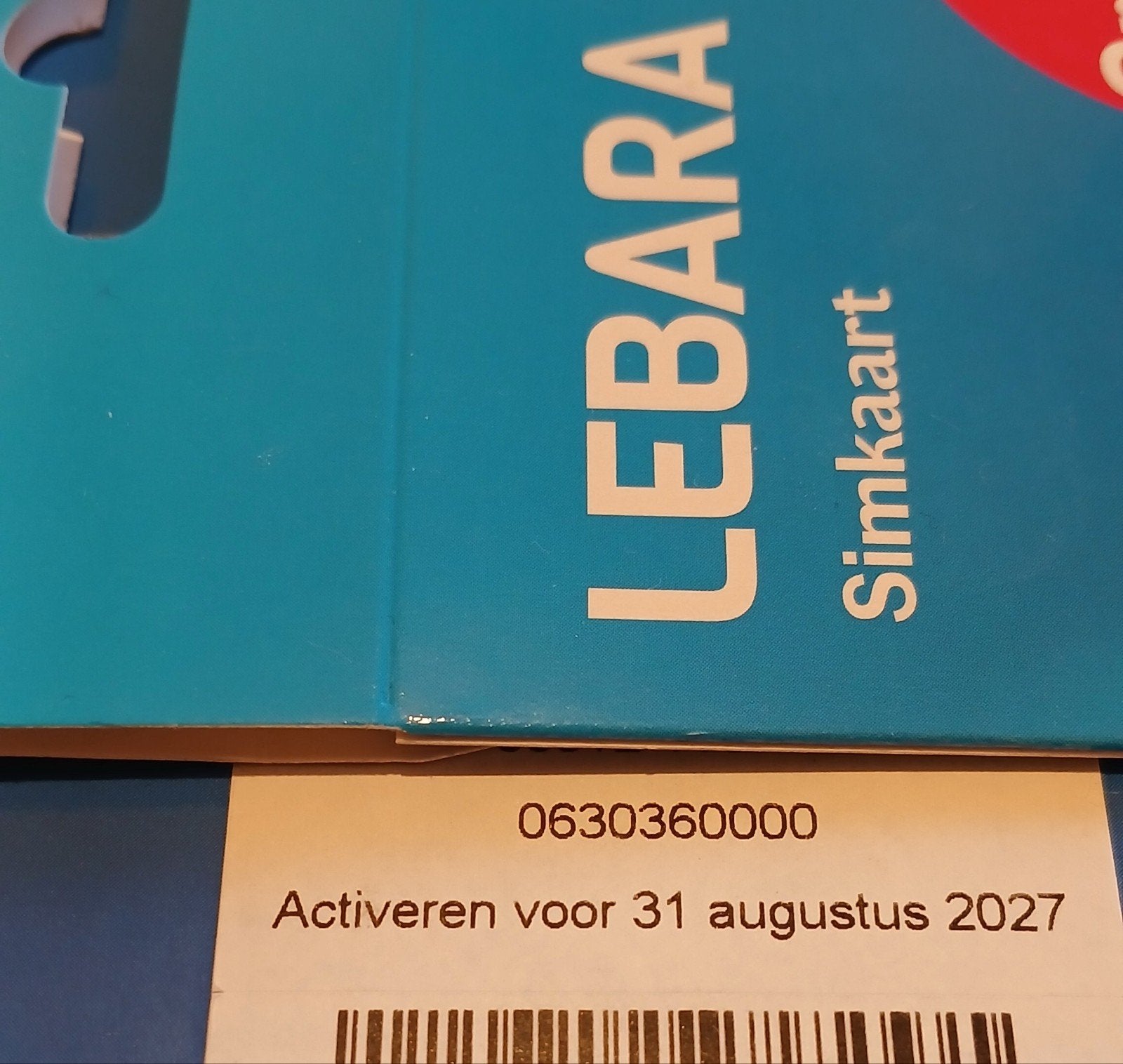 MOOI NUMMER LEBARA PREPAID 0630360000, Ophalen of Verzenden, Nieuw, KPN, Simkaart