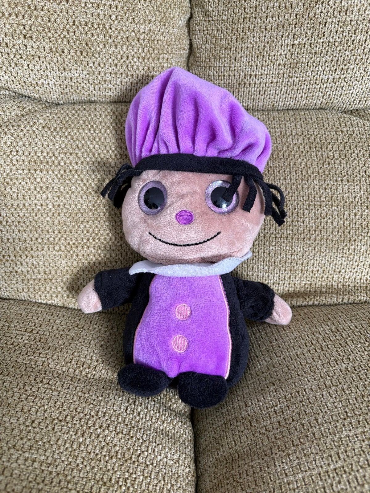 Zwarte Piet knuffel - Paars - Productie rond 2028, Ophalen of Verzenden, Gebruikt