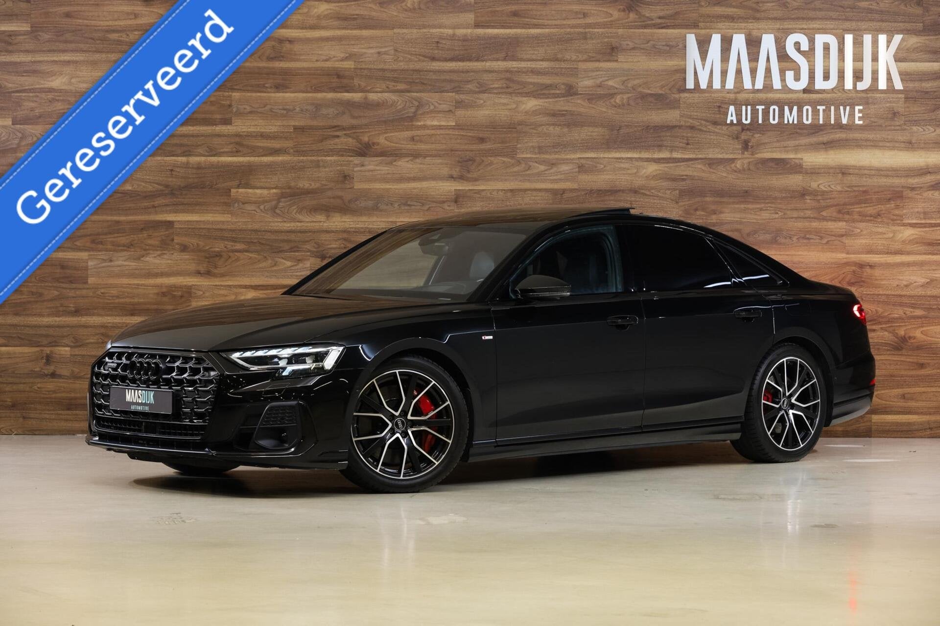 Audi A8 60 TFSIe Quattro|3x S-Line|Exclusive|Pano|Massage|36, Auto's, Audi, Automaat, Zwart, 2995 cc, Zwart