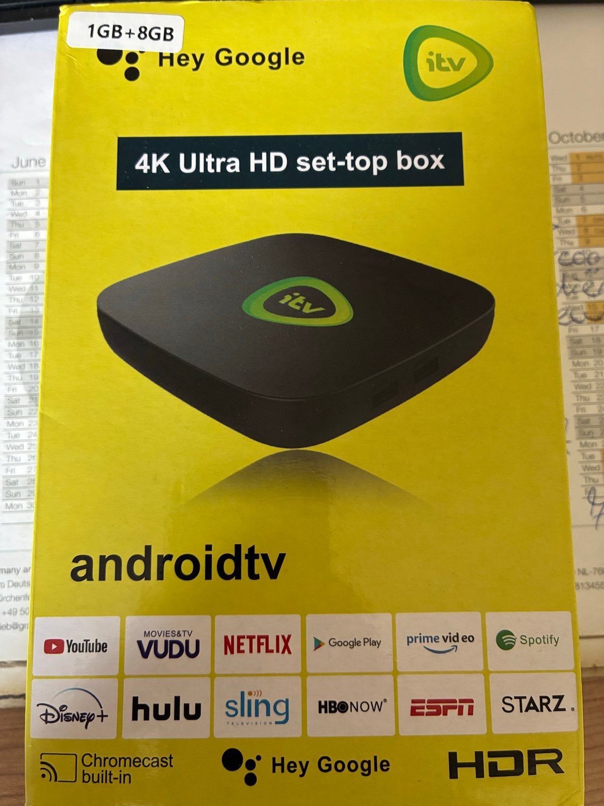 ITV 4K Ultra HD Android TV set-top box, Ophalen of Verzenden, Nieuw, HDMI, Zonder harde schijf