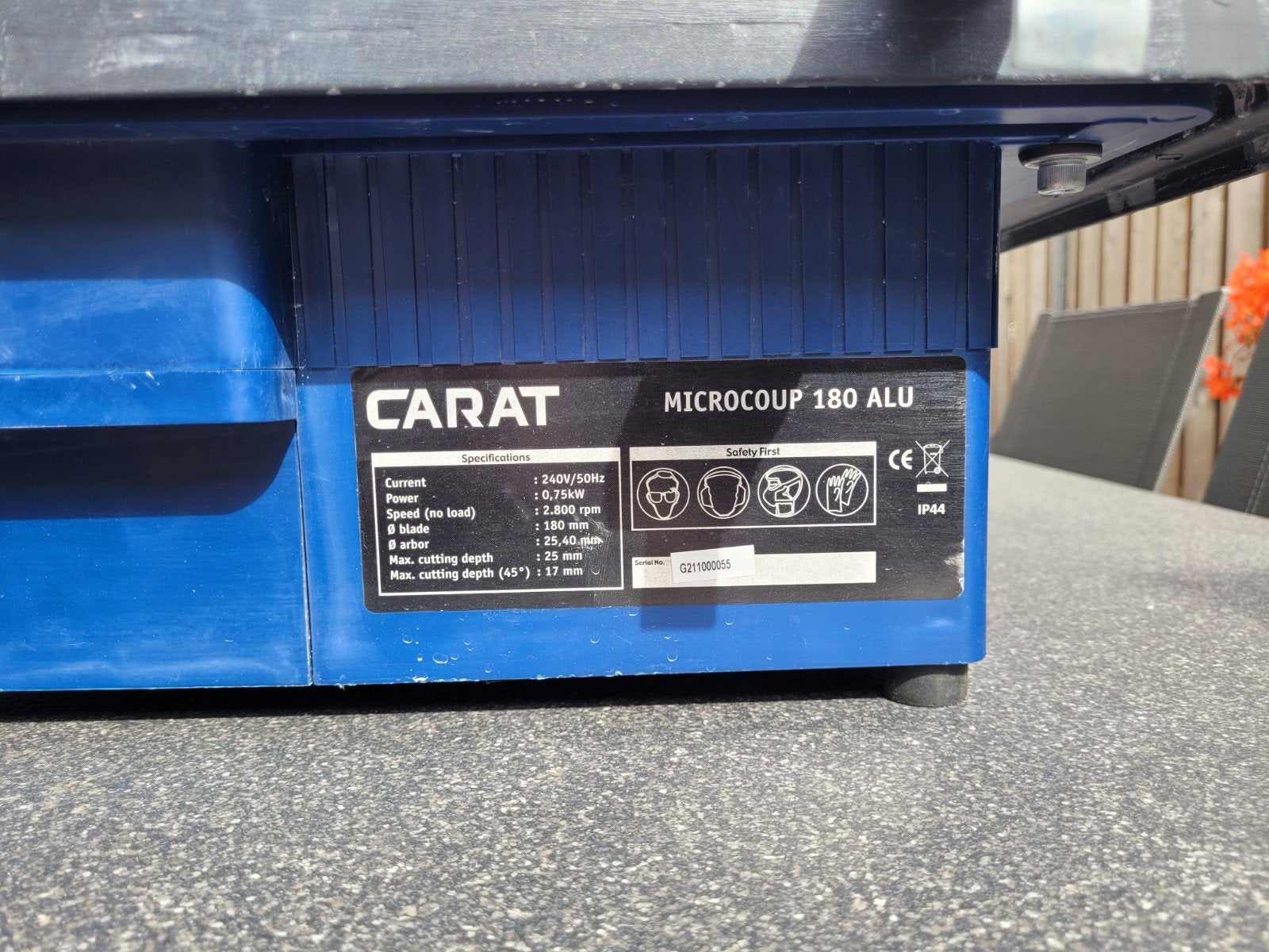 Carat Microcoup 180 ALU tegelzaagtafel, Doe-het-zelf en Verbouw, Gereedschap | Zaagmachines, Ophalen, Gebruikt