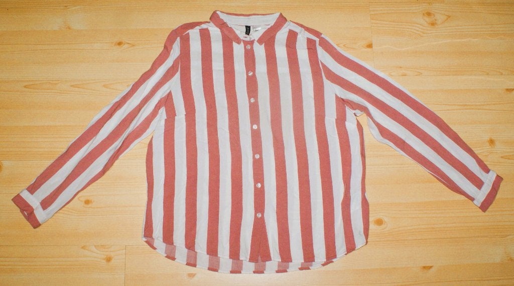 H&m divided blouse maat 164/170 (38) met manchetten., Kinderen en Baby's, Kinderkleding | Maat 164, Gebruikt, Meisje, H&M, Overhemd of Blouse