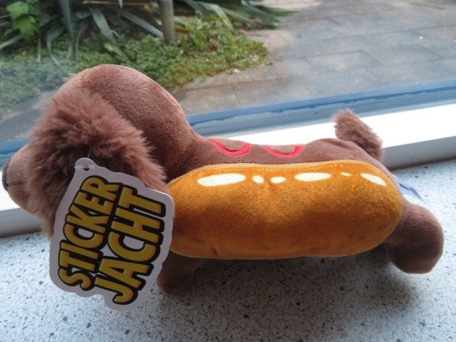 Teckel Hotdog hond van Jumbo Stickerjacht actie, Ophalen of Verzenden, Nieuw, Hond, Met label
