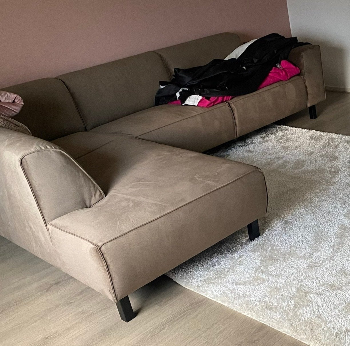 Bank van Kwantum - Licht beschadigd, 2 jaar gebruikt, Ophalen, Gebruikt, Hoekbank, 75 tot 100 cm
