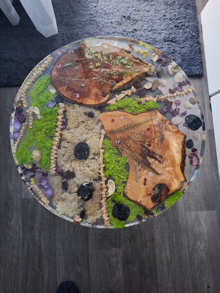 bijzettafel, Ophalen, Overige materialen, 50 tot 100 cm, Rond