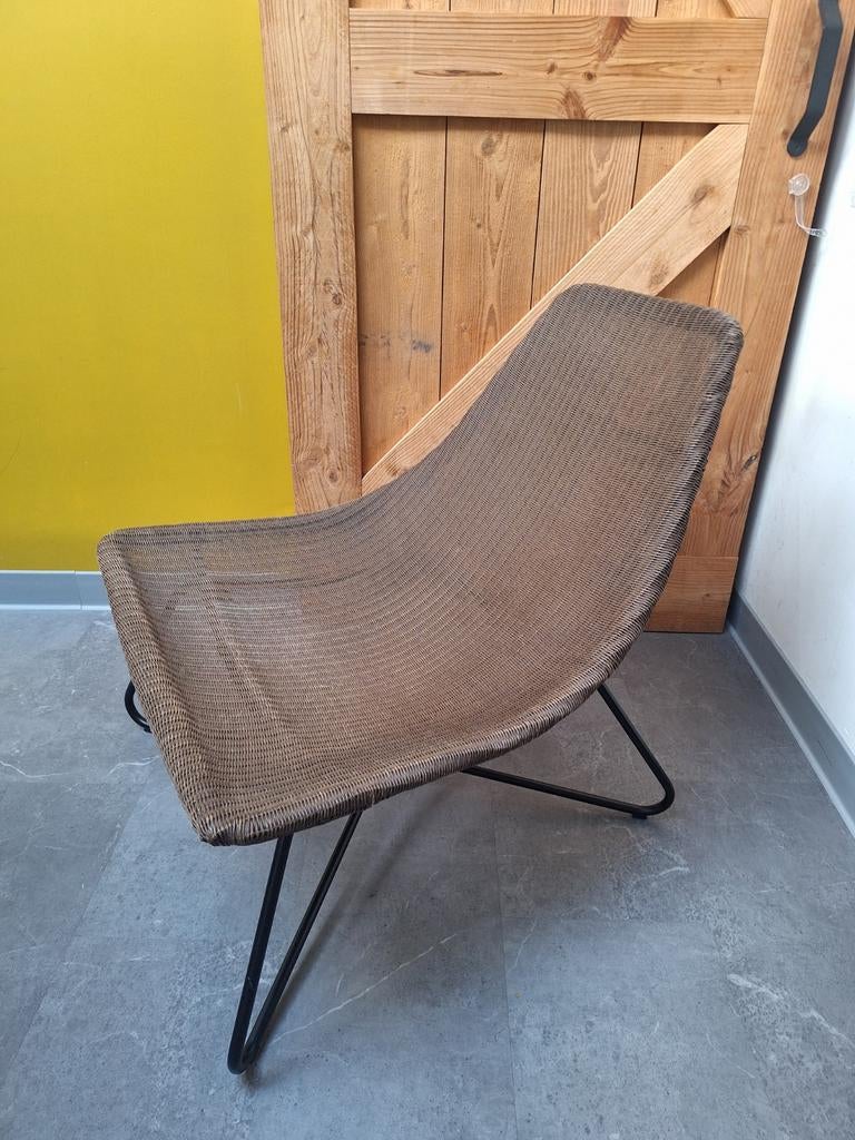 Ikea Rädviken rotan kuipstoel/ relaxstoel/ fauteuil, Ophalen, Minder dan 75 cm, Riet of Rotan, Zo goed als nieuw