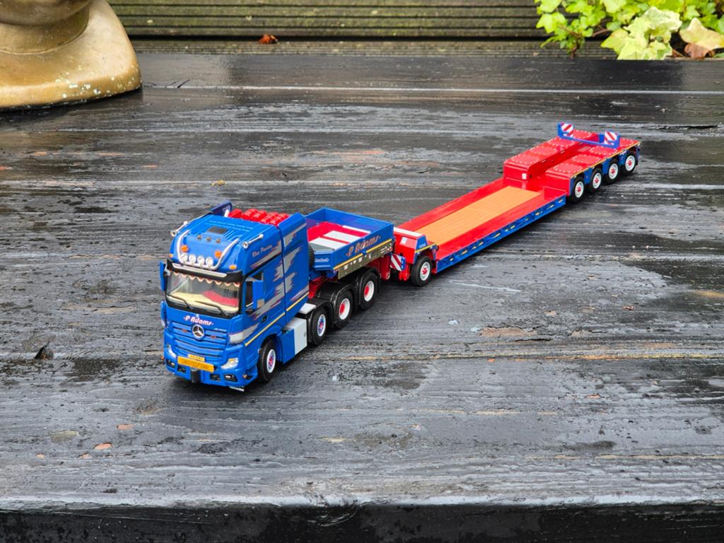 Mercedes 8x4 + Nooteboom 1bed4 P. Adams, Ophalen of Verzenden, Zo goed als nieuw, Bus of Vrachtwagen, Wsi