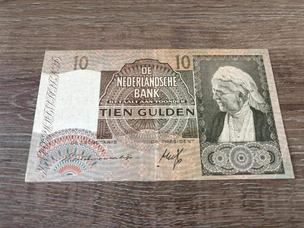 Heel mooi biljet 10 gulden Emma, 1941, Postzegels en Munten, Ophalen of Verzenden, 10 gulden