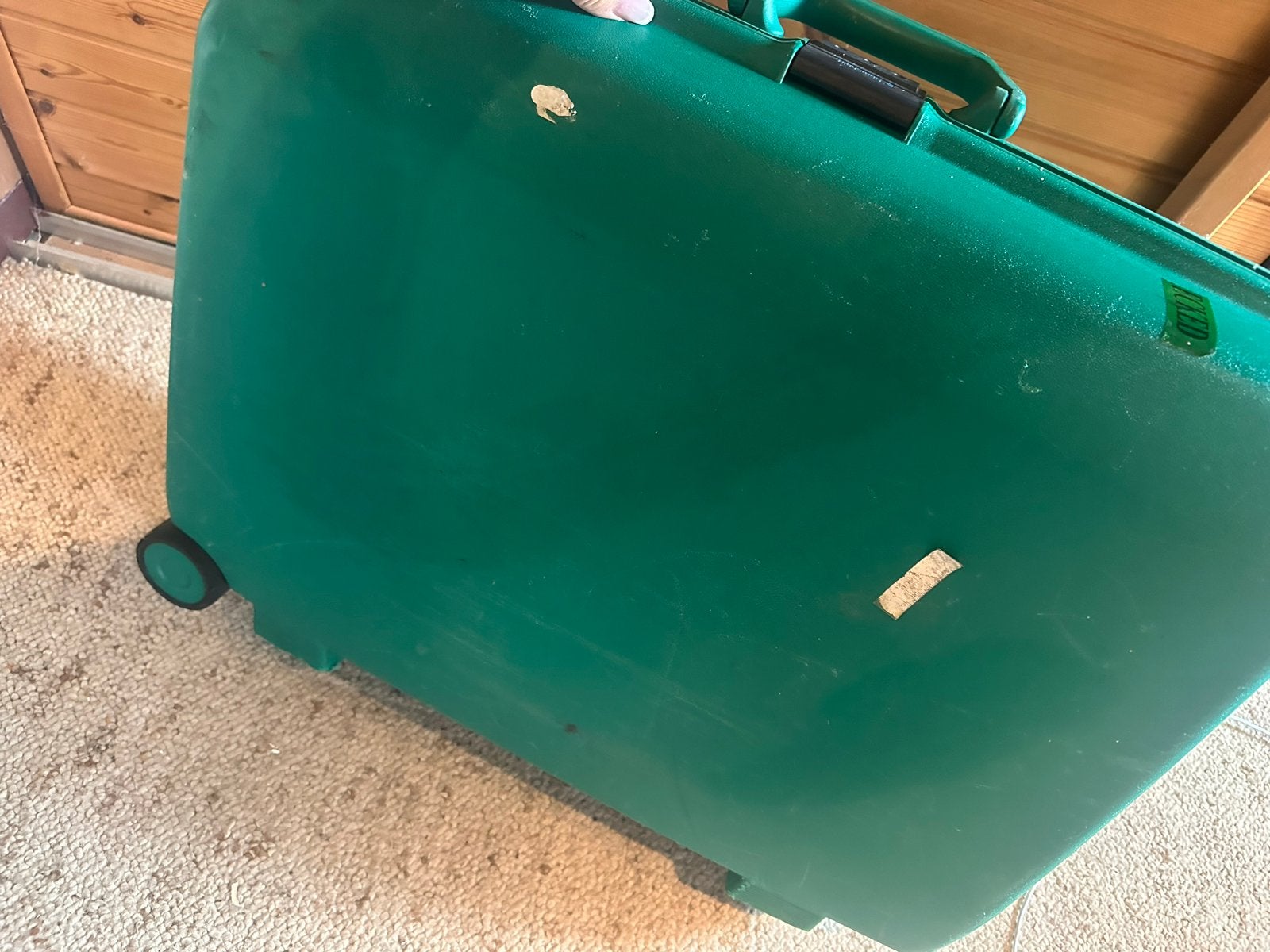 Samsonite koffer met wieltjes - Groen, 60 tot 70 cm, Gebruikt, Hard kunststof, Slot