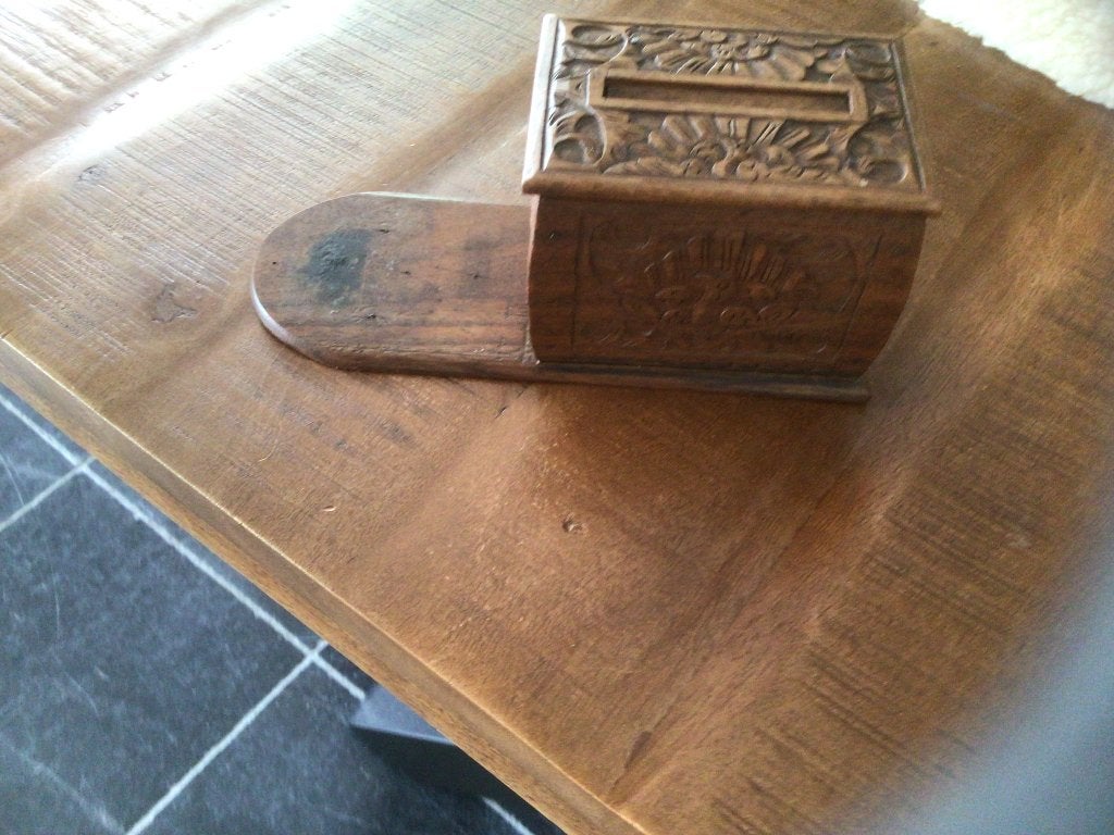 Vintage houten sigarettendispenser of sigarettendoos, Ophalen of Verzenden, Zo goed als nieuw, Overige typen