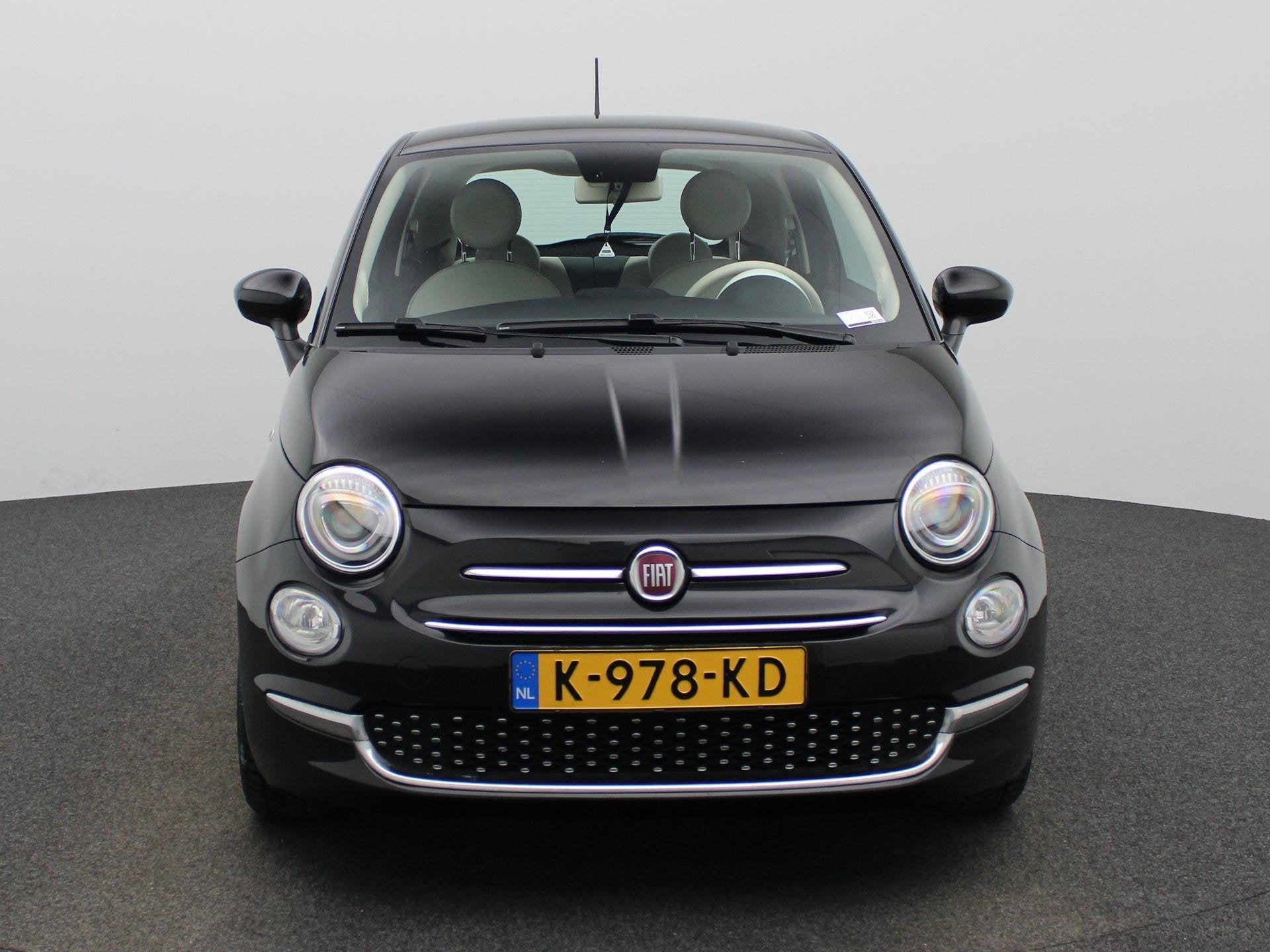 Fiat 500 1.0 Hybrid Lounge | Airconditioning | Half-Leder |, Auto's, Fiat, Voorwielaandrijving, 12 maanden, Stof, Euro 6