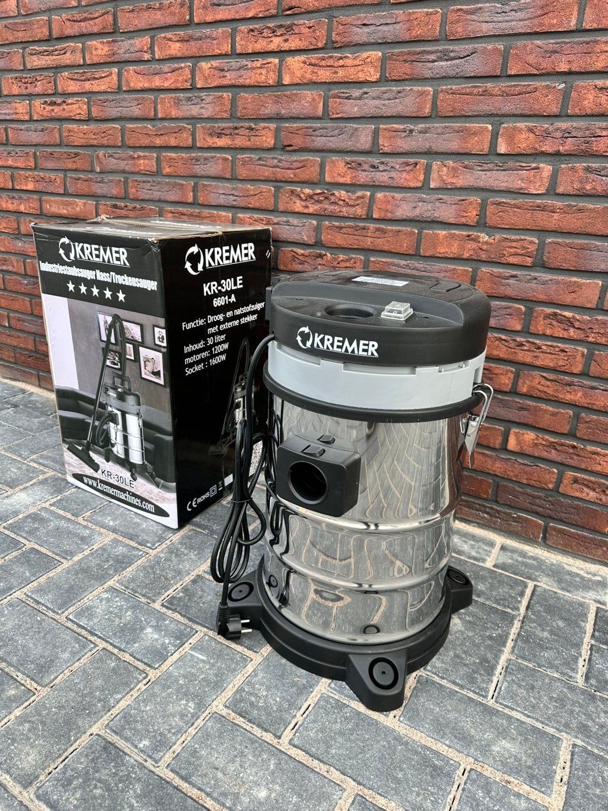 Kremer KR30LE - Stofzuiger - Nat en Droog / Nieuw, Ophalen, Nieuw, 2000 watt of meer