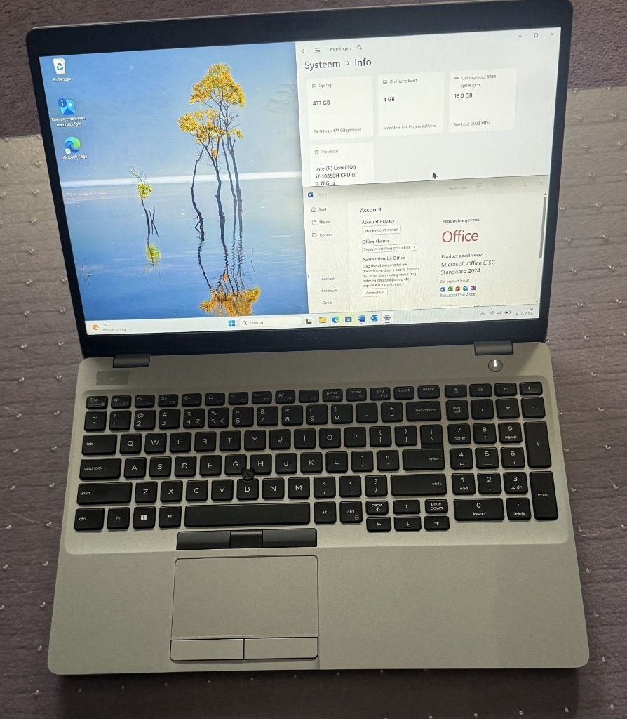 Krachtige 15,6” Dell Precision 3551 workstation i7 512/ 16Gb, Computers en Software, Ophalen, Met videokaart, 10e gen intel Core i7 10850H 6 Core/ 12 Threads
