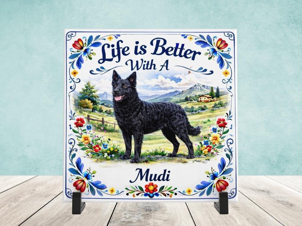 Life is Better with a Mudi - Tegel, Verzenden, Nieuw