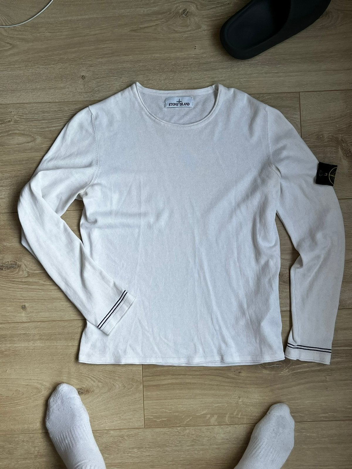 Stone Island longsleeve maat S, Ophalen of Verzenden, Zo goed als nieuw, Maat 46 (S) of kleiner, Wit
