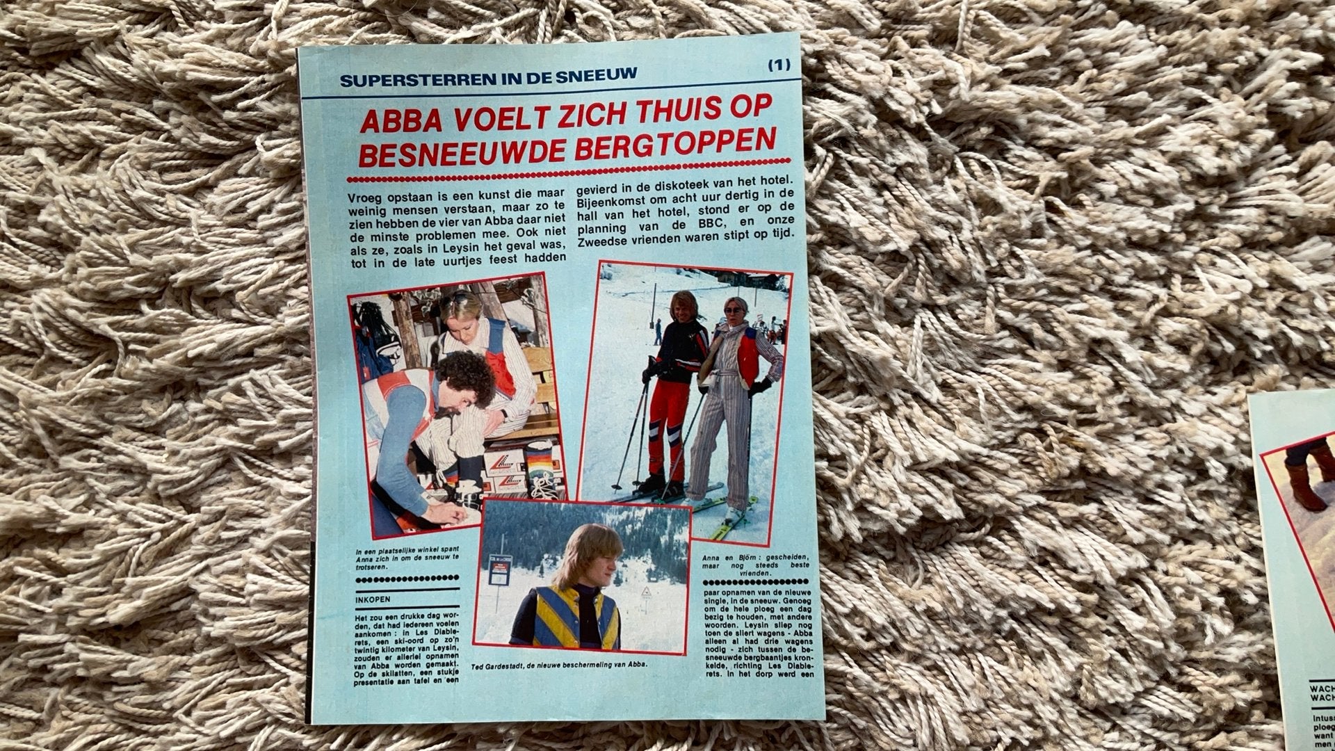 ABBA Artikel 3 Blz. Uit De Joepie, Ophalen of Verzenden, Zo goed als nieuw, Boek, Tijdschrift of Artikel