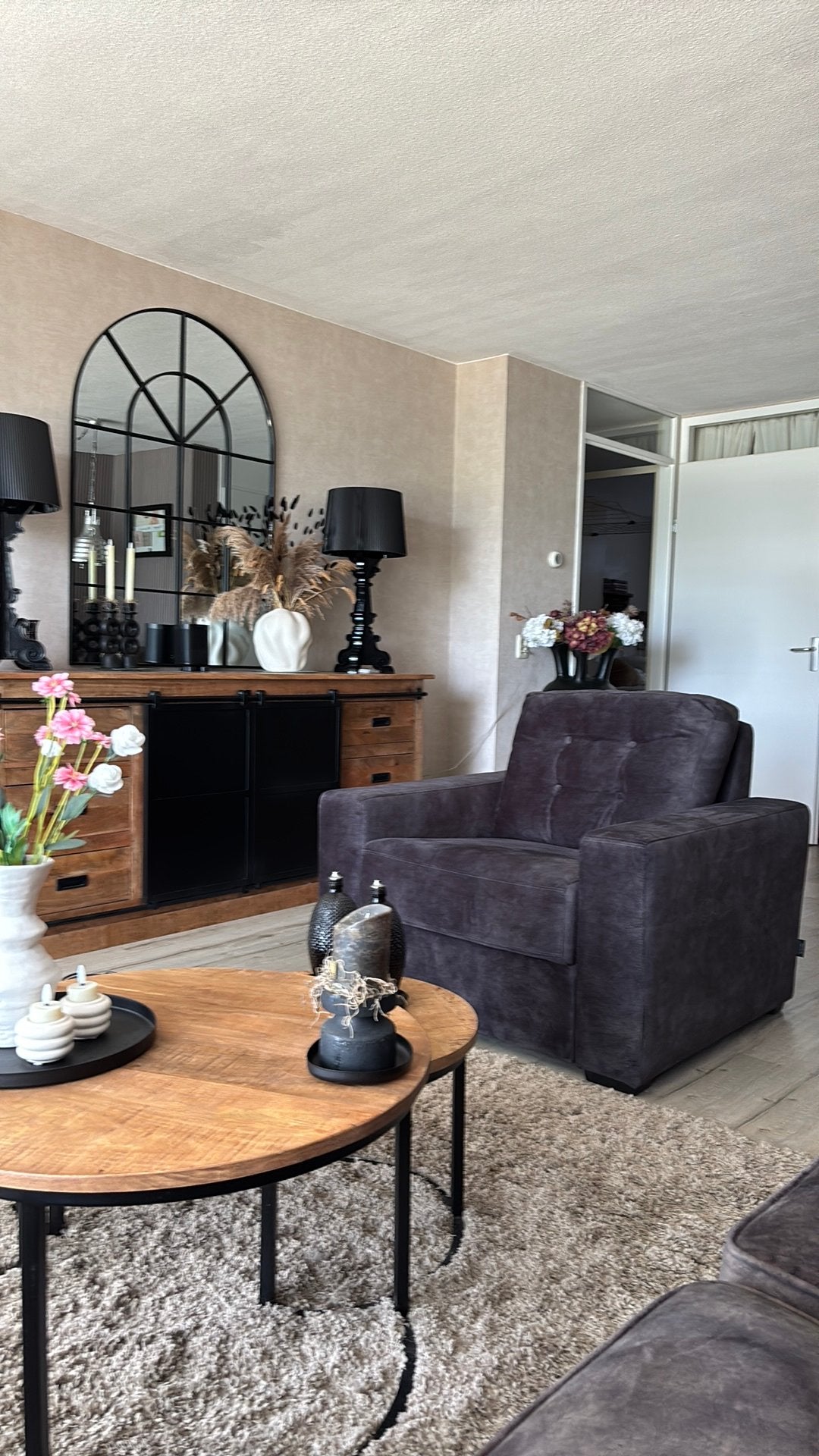 UrbanSofa by Ira Ness fauteuil - bruin velvet stof. Pocket, Ophalen, 100 tot 125 cm, Zo goed als nieuw, 100 tot 125 cm