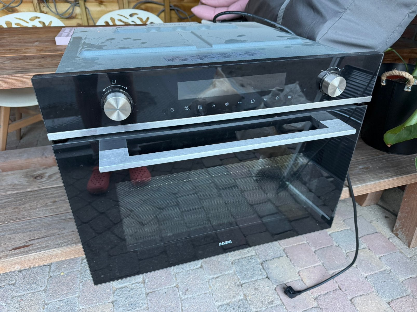 ETNA CM450ZT inbouw combioven/magnetron  50 liter, Ophalen, Inbouw, Magnetronfunctie, Combi-oven