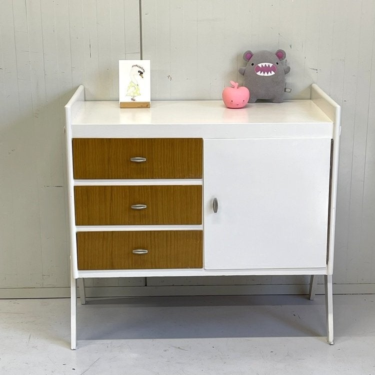 Compacte vintage jaren 50/60 commode kastje dressoir baby, Gebruikt, Onbekend, Onbekend, 75 tot 100 cm
