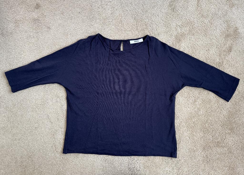 Zenggi Navy Blauw Cotton Pique Top - Maat XL, Maat 46/48 (XL) of groter, Zo goed als nieuw, Lange mouw, Verzenden