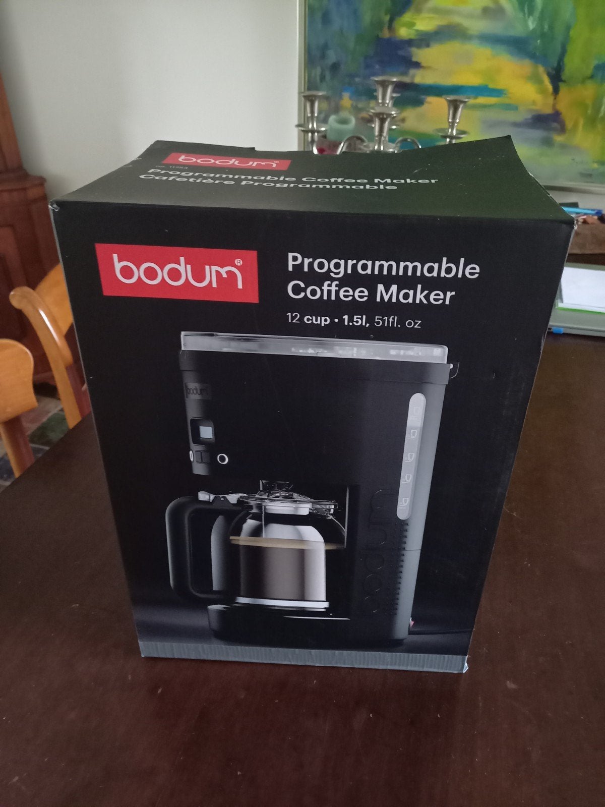 Bodum programmeerbaar koffiezetapparaat 12 kopjes, Witgoed en Apparatuur, Ophalen, 10 kopjes of meer, Koffiemachine, Gemalen koffie