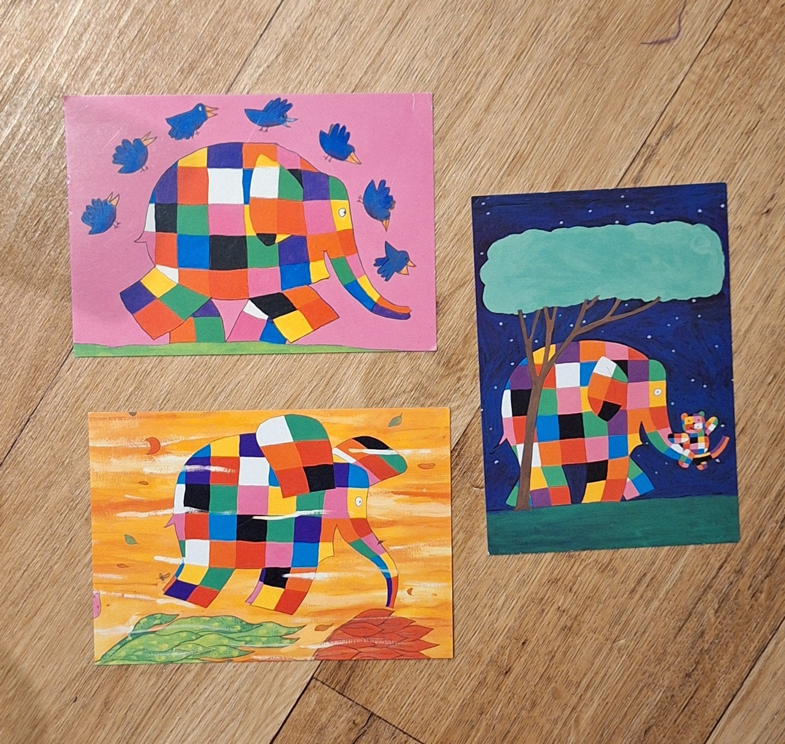 3 Kinderkaarten Elmer de Olifant - Nieuw, Verzamelen, Ophalen of Verzenden, 1980 tot heden, Ongelopen, Kinderen