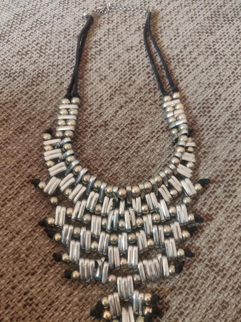 Boho of tribal ketting, uniek, vintage, Ophalen of Verzenden, Overige materialen, Ketting
