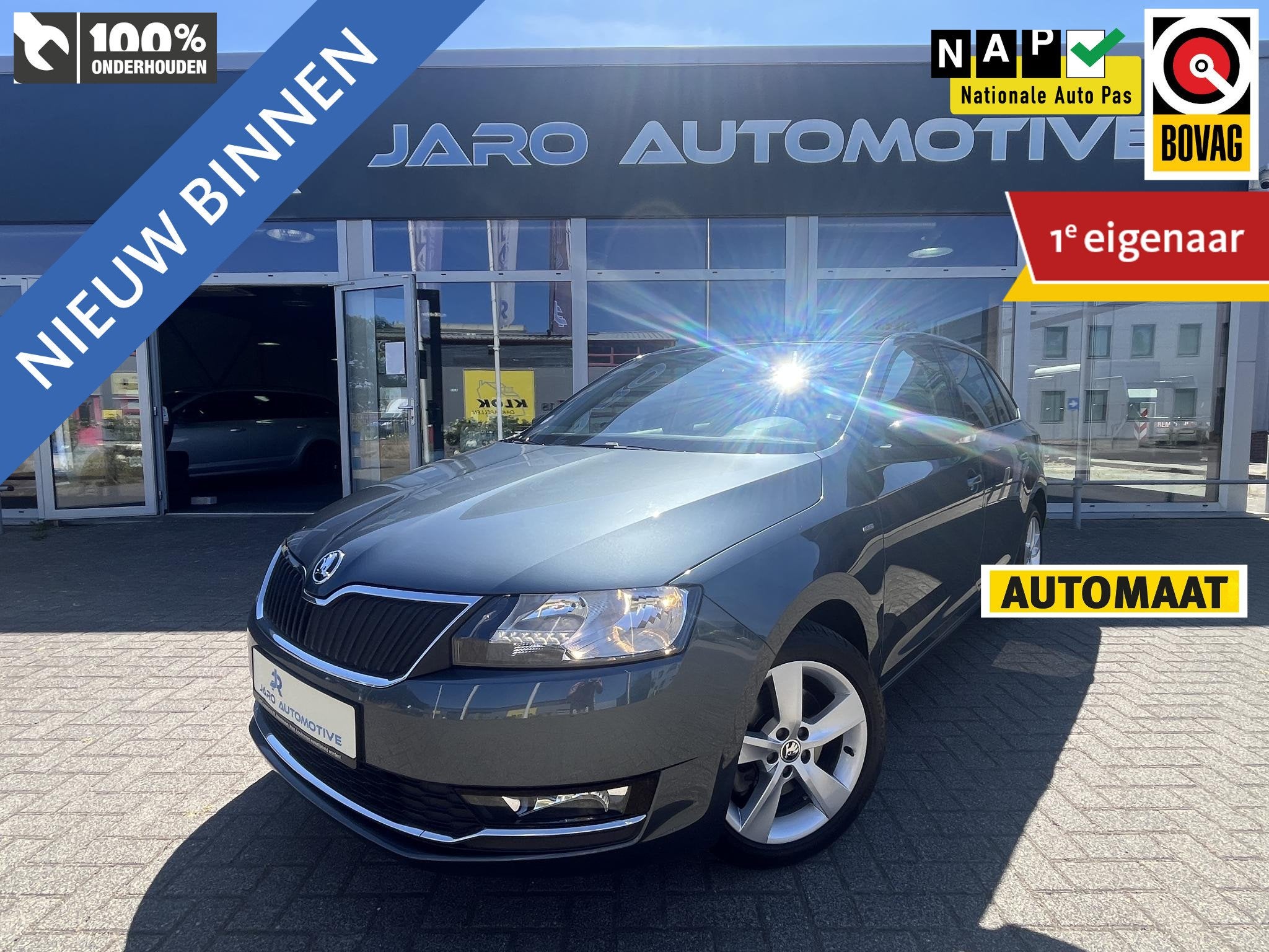 Skoda Rapid Spaceback 1.0 TSI Greentech Clever | 110 PK | AU, Auto's, Stof, 610 kg, 49 €/maand, Origineel Nederlands