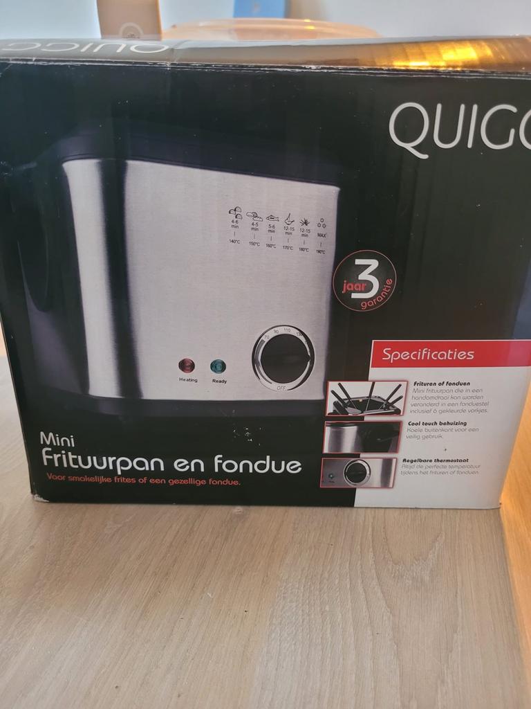 Quigg Mini Frituurpan en Fondue, 1 tot 2 liter, Ophalen, Nieuw