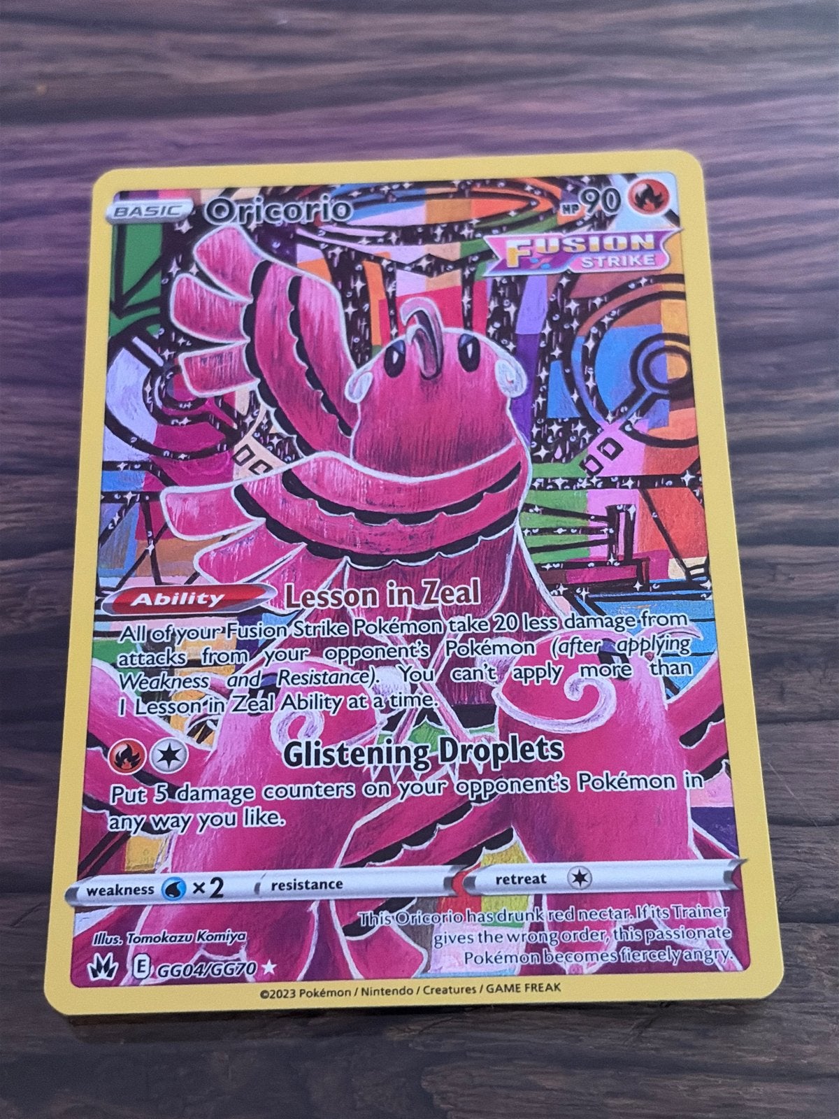 Oricorio GG04/GG70 Crown Zenith Pokemon Kaart, Ophalen of Verzenden, Zo goed als nieuw, Losse kaart, Foil