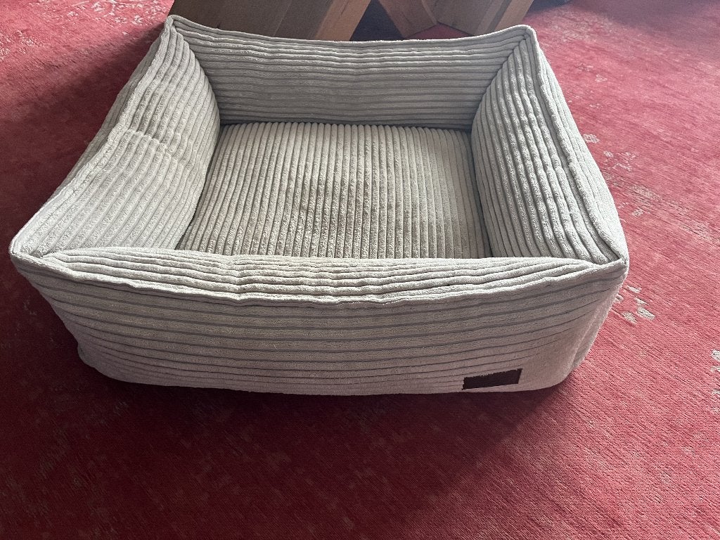 Hondenmand Designed by Lotte Ribbed grijs 80 x 70 x 22 cm, Ophalen of Verzenden, Zo goed als nieuw, Stof