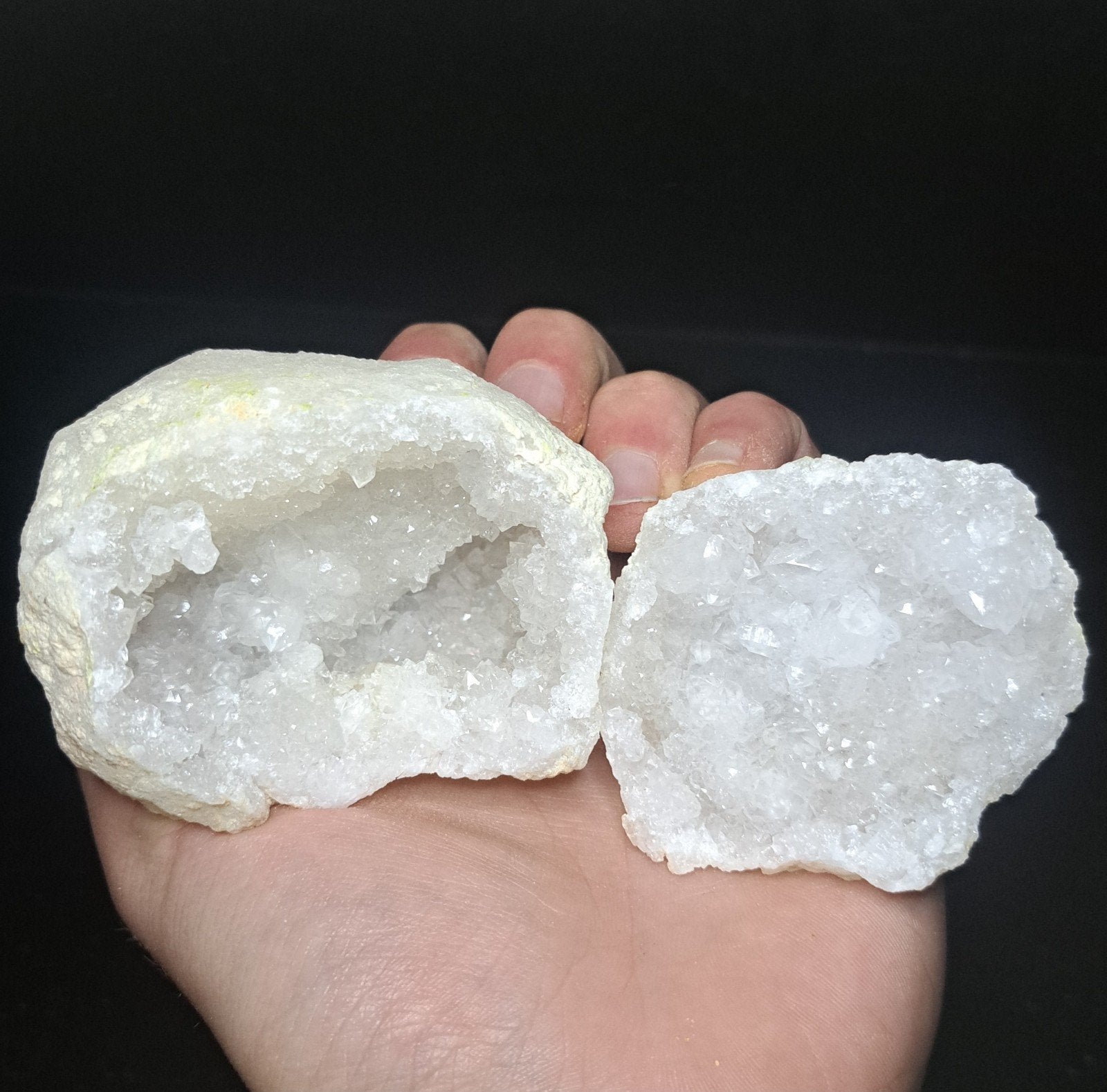 Grote Geode edelsteen Bergkristal set edelstenen Natuursteen, Ophalen of Verzenden