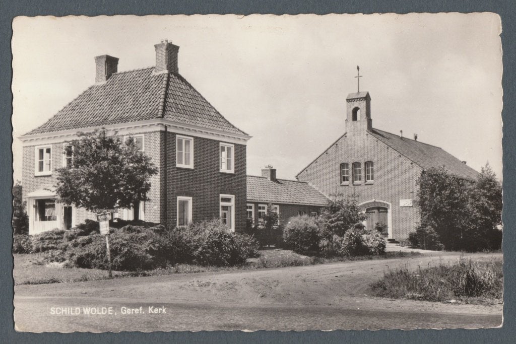 Schildwolde - Geref Kerk, Verzamelen, Ansichtkaarten | Nederland, Verzenden, 1960 tot 1980, Ongelopen, Groningen