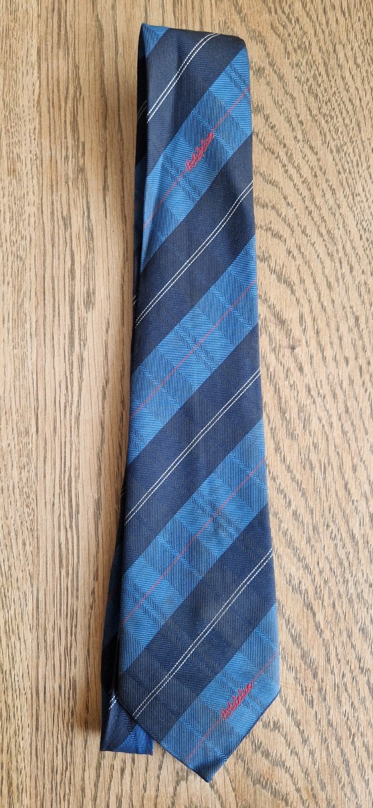 Hotelplan stropdas - Blauw met patroon, Ophalen of Verzenden