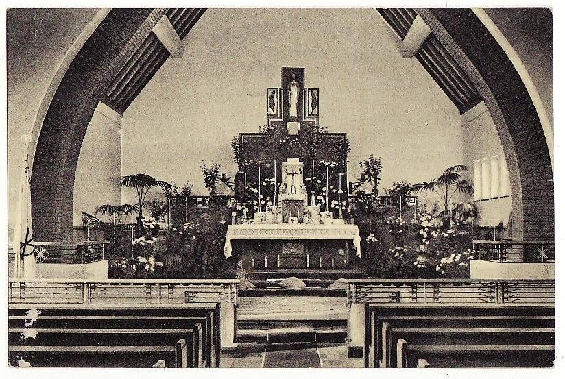 Helmond Kapel Missiehuis Christus Koning -Interieur 1946., Verzenden, 1940 tot 1960, Gelopen, Noord-Brabant