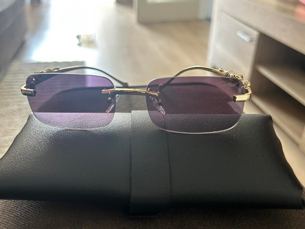 Cartier zonnebril paars, Ophalen of Verzenden, Nieuw, Paars, Overige merken