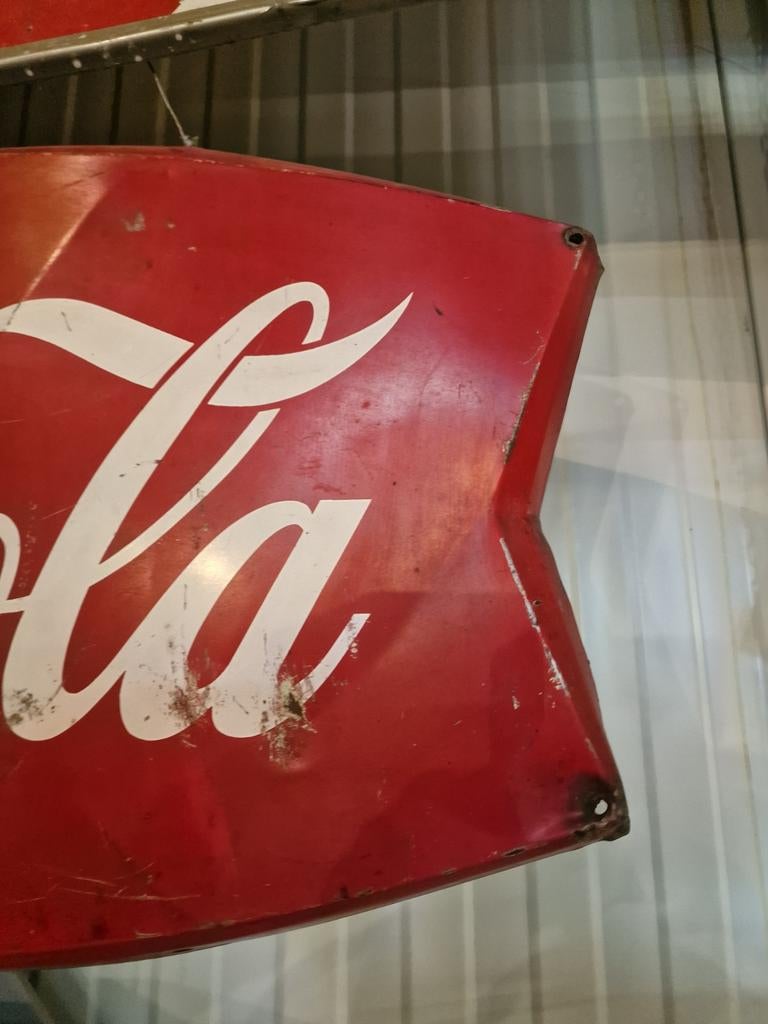 Coca-Cola visstaardbord 1963, Ophalen, Gebruikt, Reclamebord