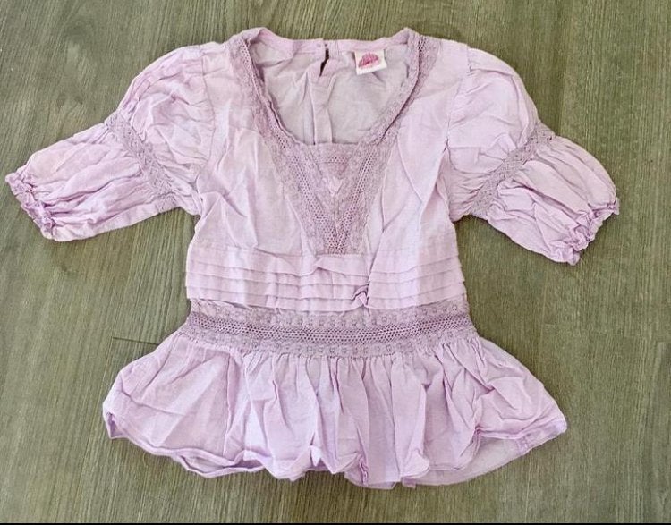 Lief lila blousje van RYB Dress , maatje 134 140, Meisje, Overhemd of Blouse, Ophalen of Verzenden, Zo goed als nieuw