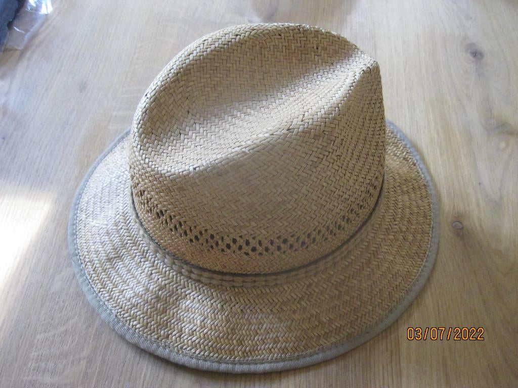Heren zomerhoed:mt 57, Ophalen of Verzenden, Zo goed als nieuw, 57 cm (M, 7⅛ inch) of minder, Hoed