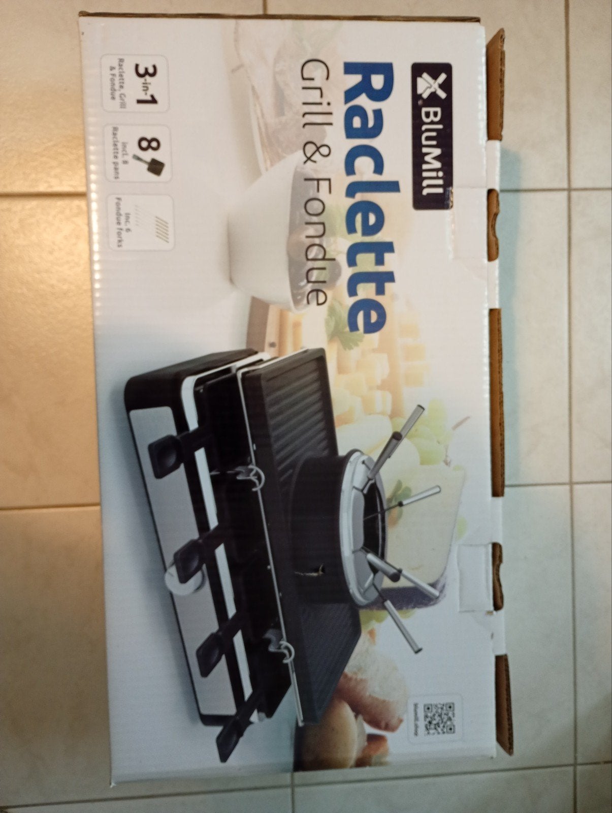 3-in-1 Raclette, Grill & Fondue Set, Witgoed en Apparatuur, Ophalen, Zo goed als nieuw