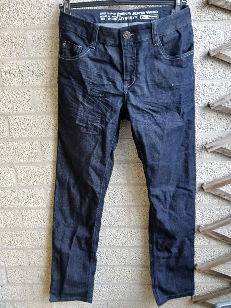 Spijkerbroek 34/34 (maat50) nieuw, Blauw, Nieuw, Ophalen of Verzenden, W33 - W34 (confectie 48/50)