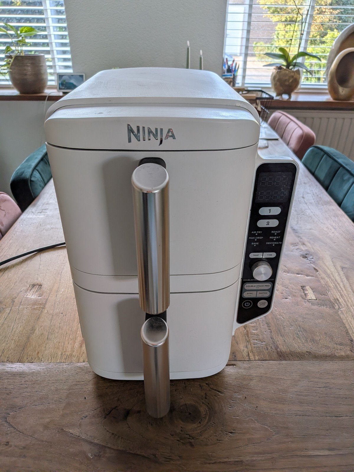 Ninja Double Stack XXL 9,5 liter witte Airfryer - Zo goed al, Ophalen, Zo goed als nieuw, Airfryer XXL, 1500 gram of meer