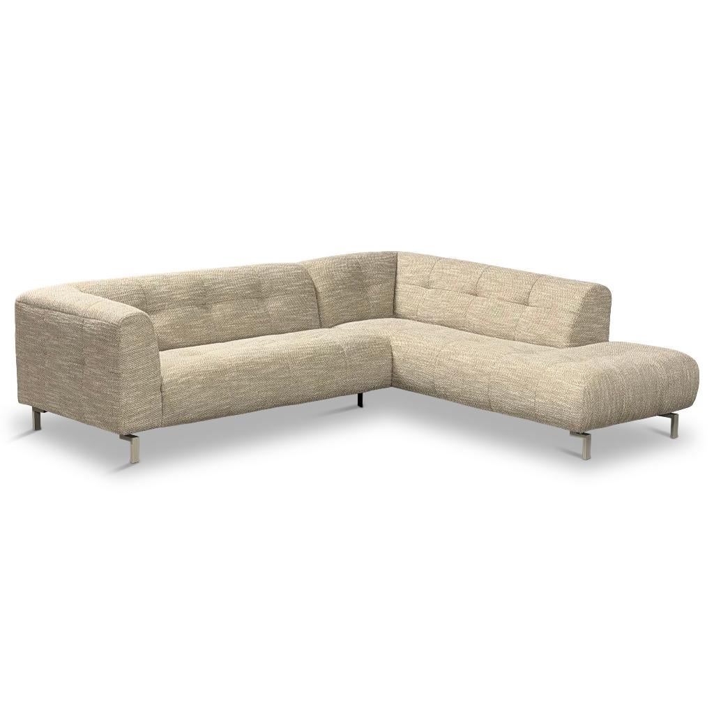 Lounge hoekbank bank met vlakken nieuw collectie Japandi, 250 tot 300 cm, Hoekbank, Nieuw, Ophalen of Verzenden